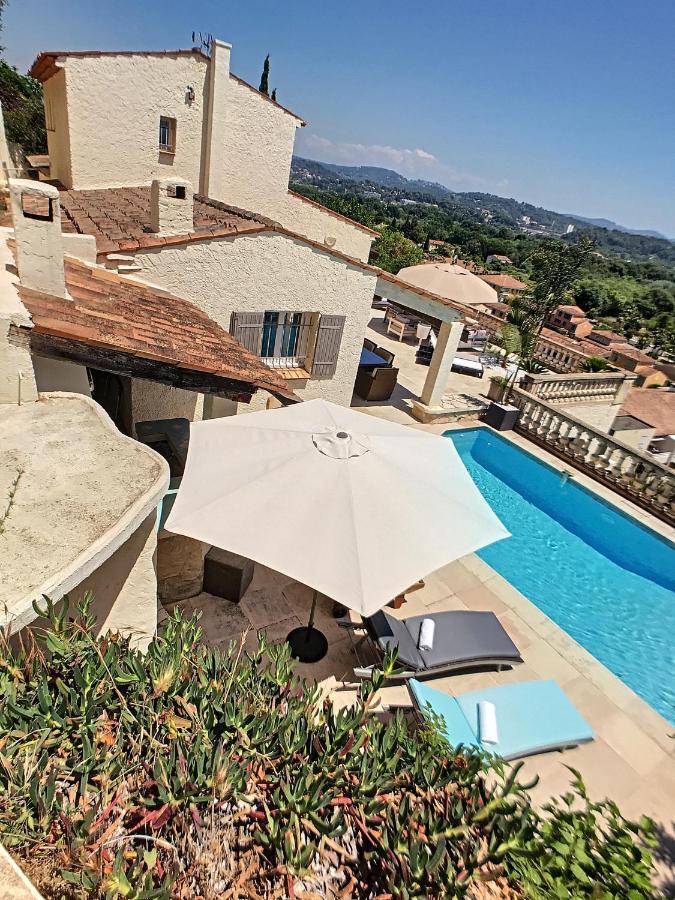 3 Bedrooms Villa Near Cannes - Pool & Jacuzzi - Sea View Манделю-ла-Напул Екстериор снимка